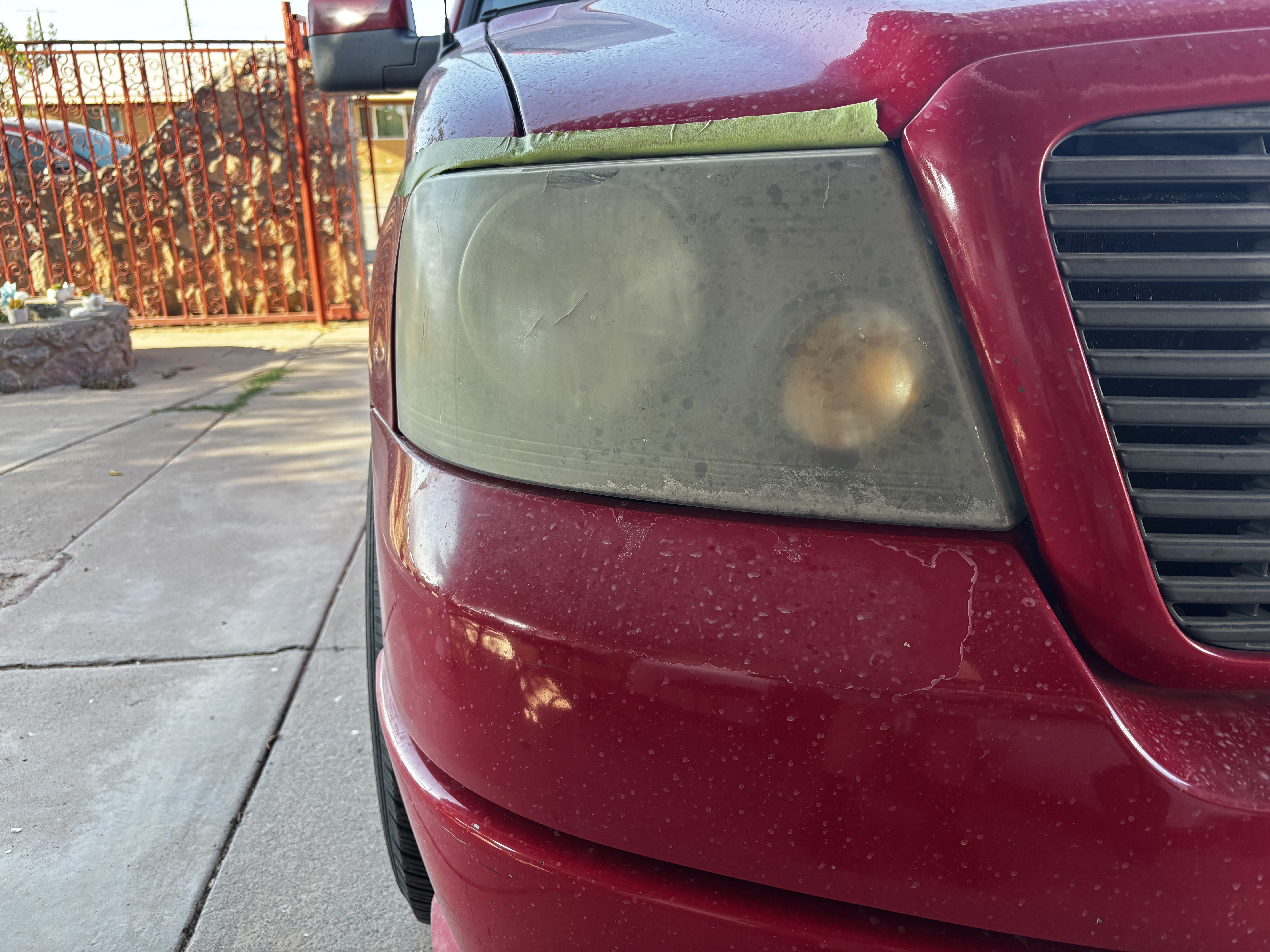 Ford F-150 Headlight Restoration - Before